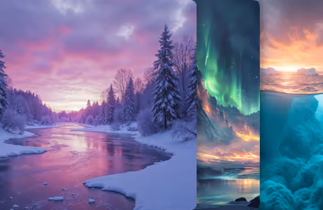 Collection: winter, snowflakes, winter mood, snow globe