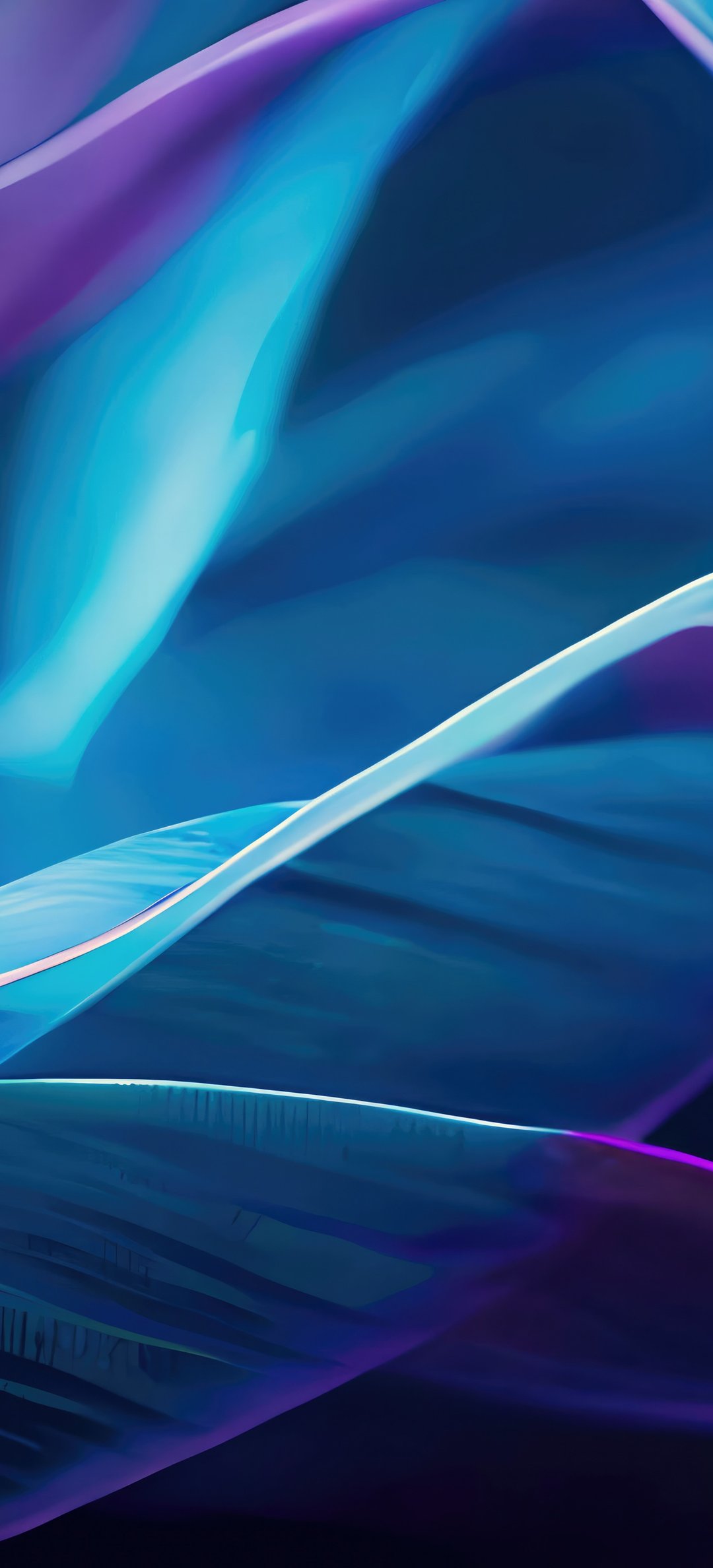 Abstract blue leaves - Wallpapers for Honor/Huawei in 1080x2376 resolution