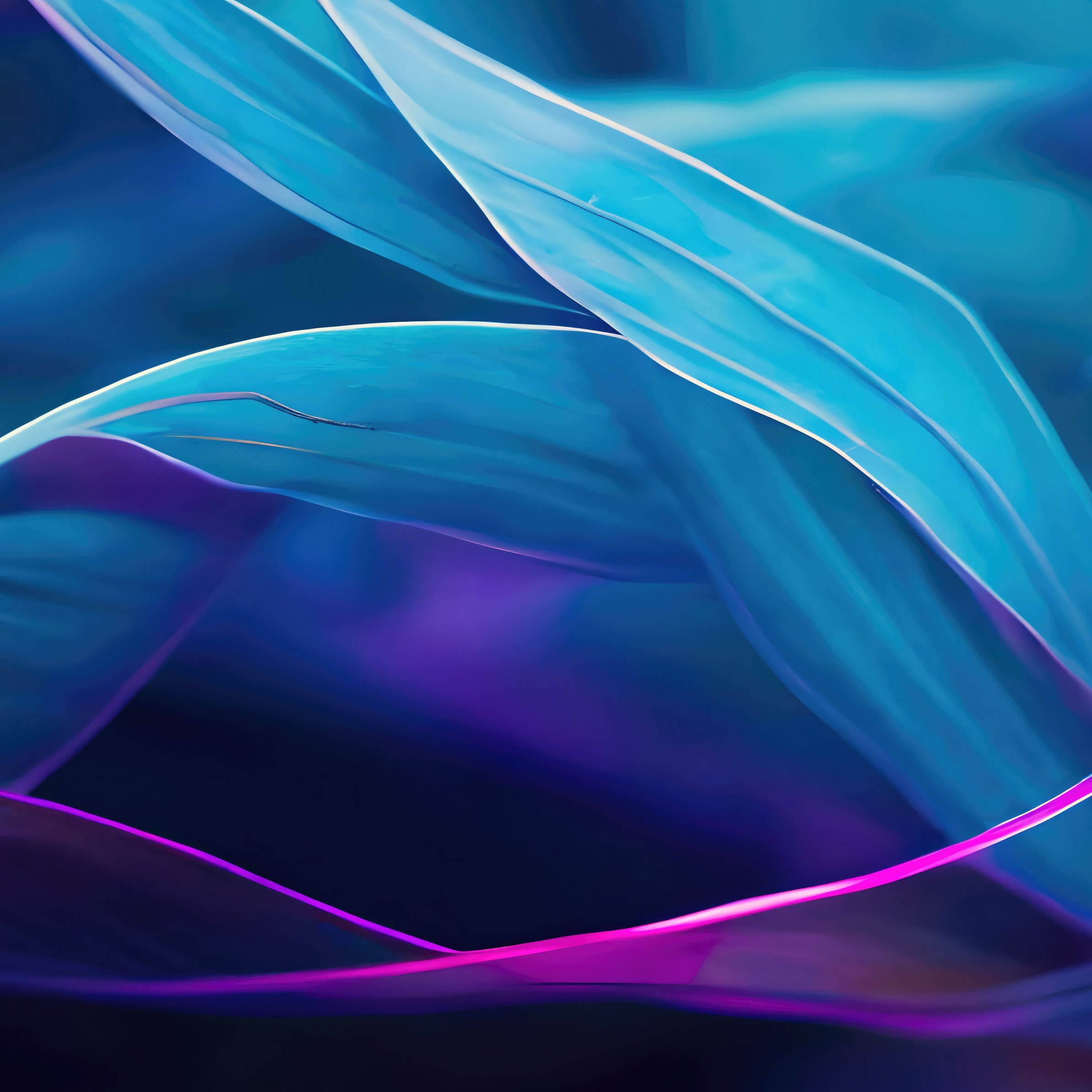 Abstract blue leaves - Wallpapers for iPad Pro 11″ in 2388x2388 resolution