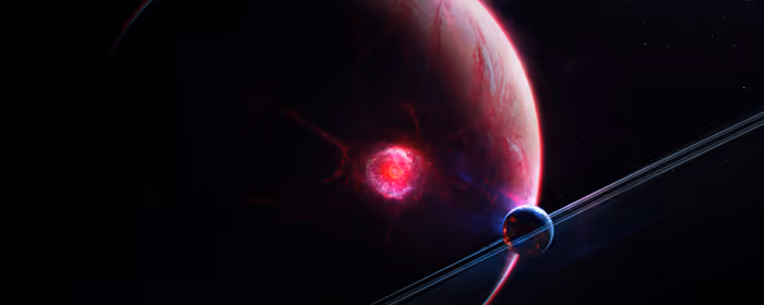 UltraWide 21:9 обои космос (2560x1080): планета, орбита, кольцо, звёзды