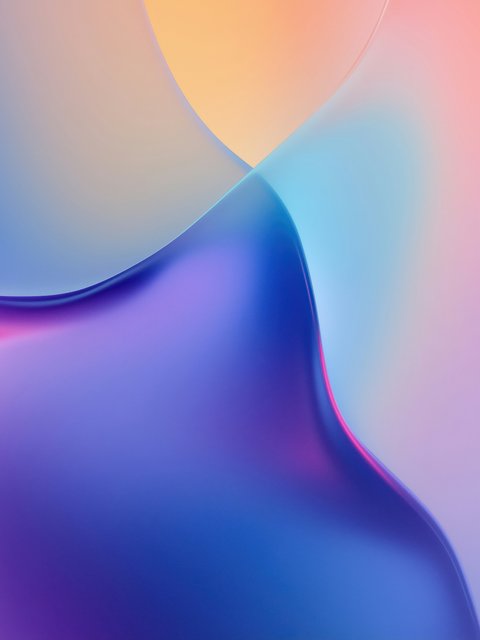 Colorful Fluid Abstract Pattern - Wallpapers for HTC/BlackBerry in 480x640 resolution