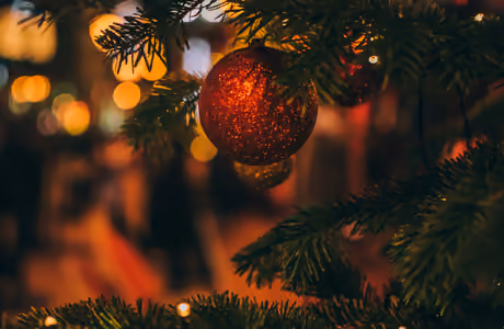 Christmas interior wallpaper for Samsung and Xiaomi tablets (2000x2000): Christmas, christmas tree, stringlight, ornament