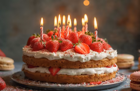 Food wallpapers: cake, birthday, macaron, strawberry