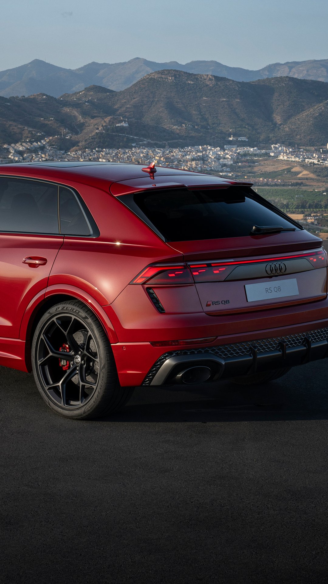 Audi RS Q8 Performance rear view - Wallpapers for Samsung, Honor, Sony in 1080x1920 resolution