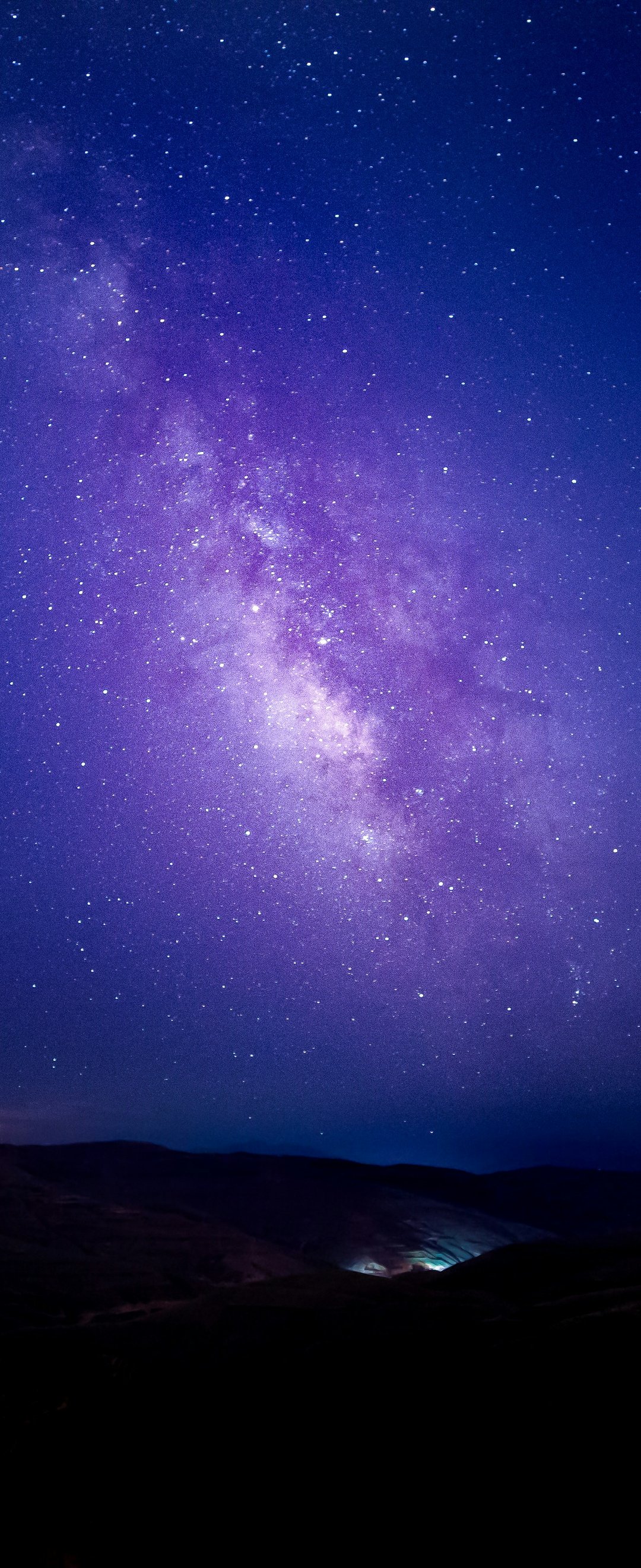 Milky Way Galaxy over Mountain Landscape - Wallpapers for Samsung Galaxy Z Flip6, Motorola Razr 2025 in 1080x2640 resolution