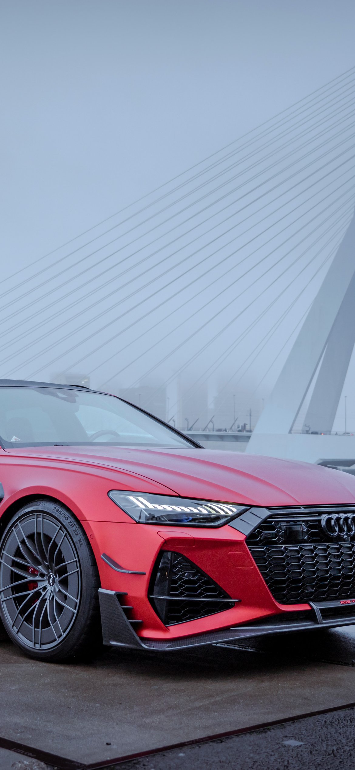 Audi RS6 ABT front view - Wallpapers for iPhone 12 Pro/13 Pro/14 in 1170x2532 resolution