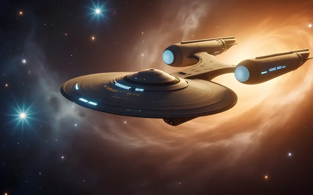 Ion-powered spacecraft — desktop and phone wallpaper, free download