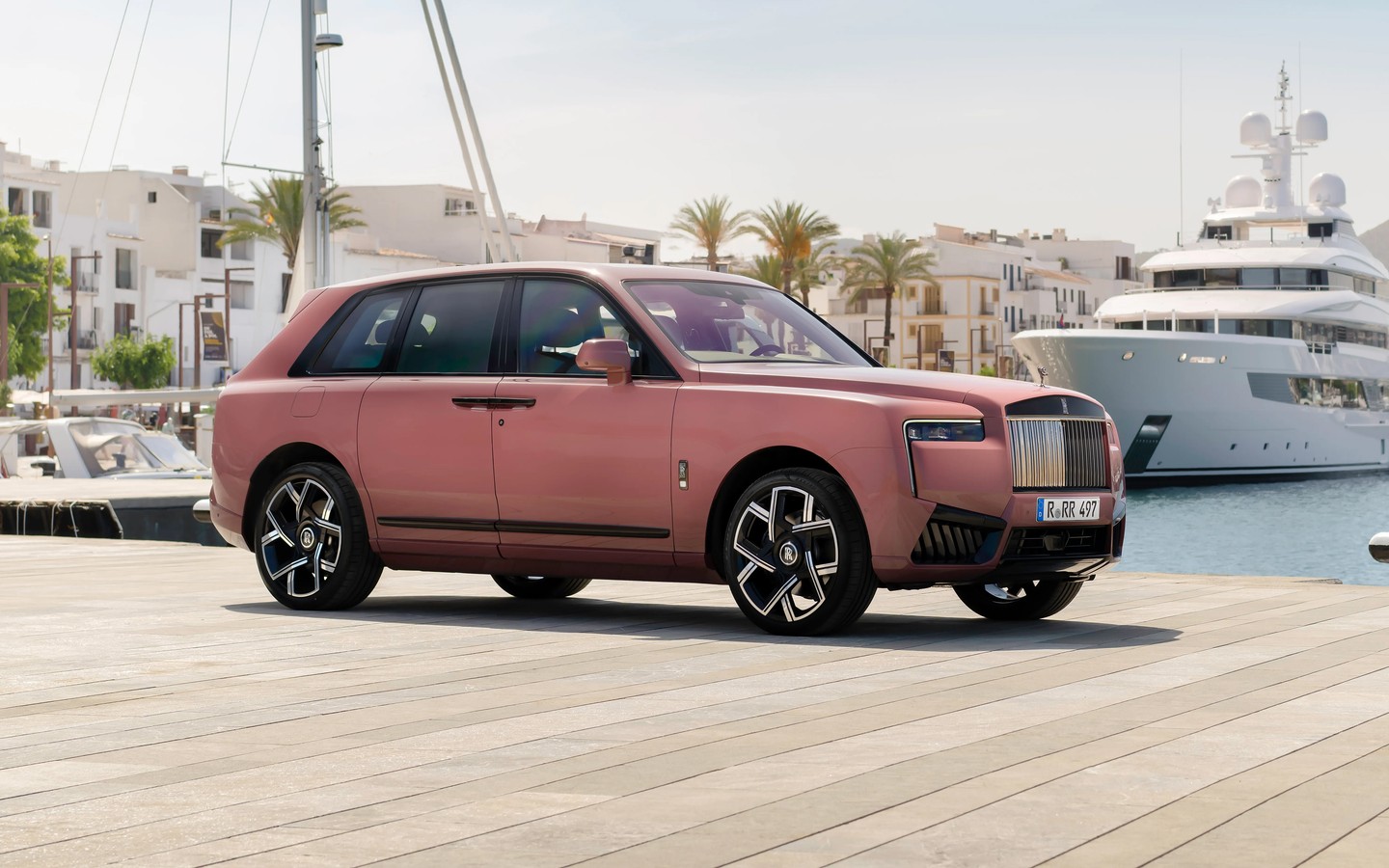 Luxurious Rolls-Royce Cullinan 2024 Vehicle Parked Near Marina