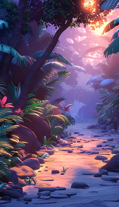 Nature wallpapers: jungles, sunset, tropics, path