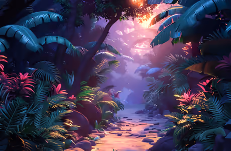 Nature wallpapers: jungles, sunset, tropics, path