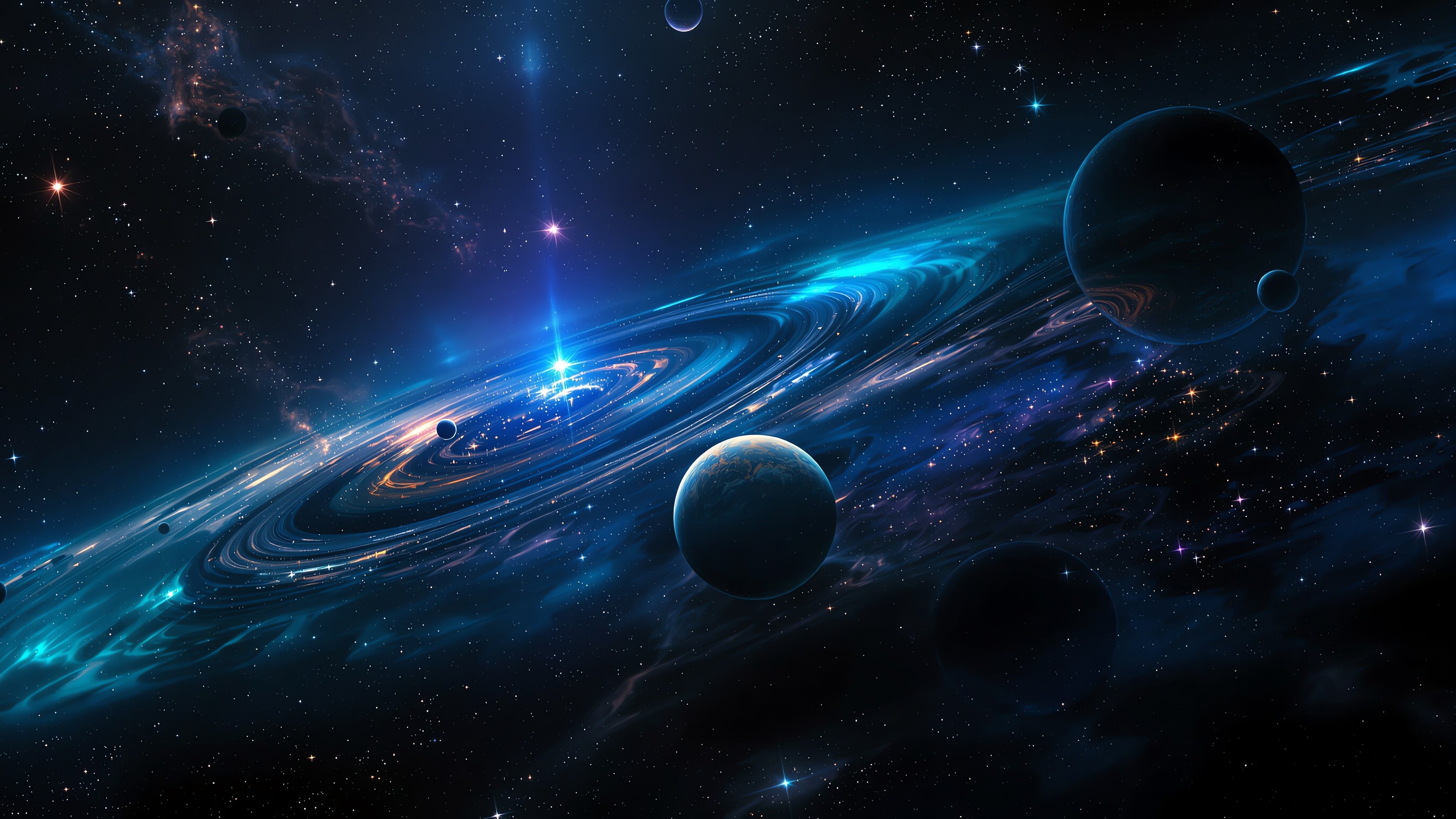 Powerful radiation from the galactic center - Wallpapers for Apple iMac 21.5″ in 4096x2304 resolution