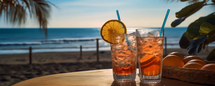 Food wallpapers: lemonade, drink, ice, beach