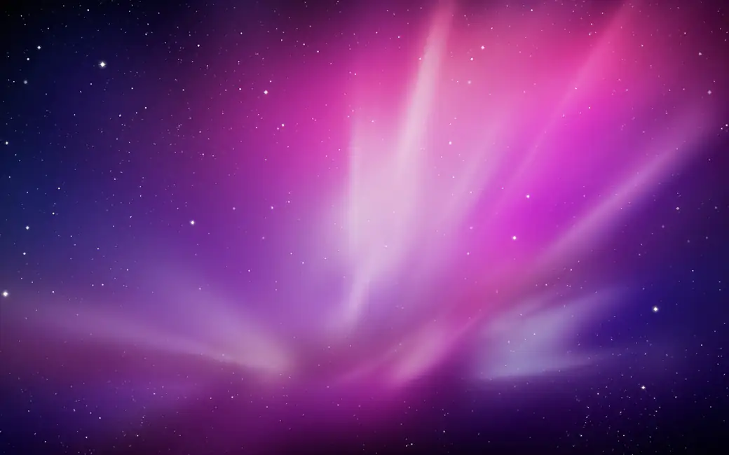 Pink violet northern lights display — desktop and phone wallpaper, free download