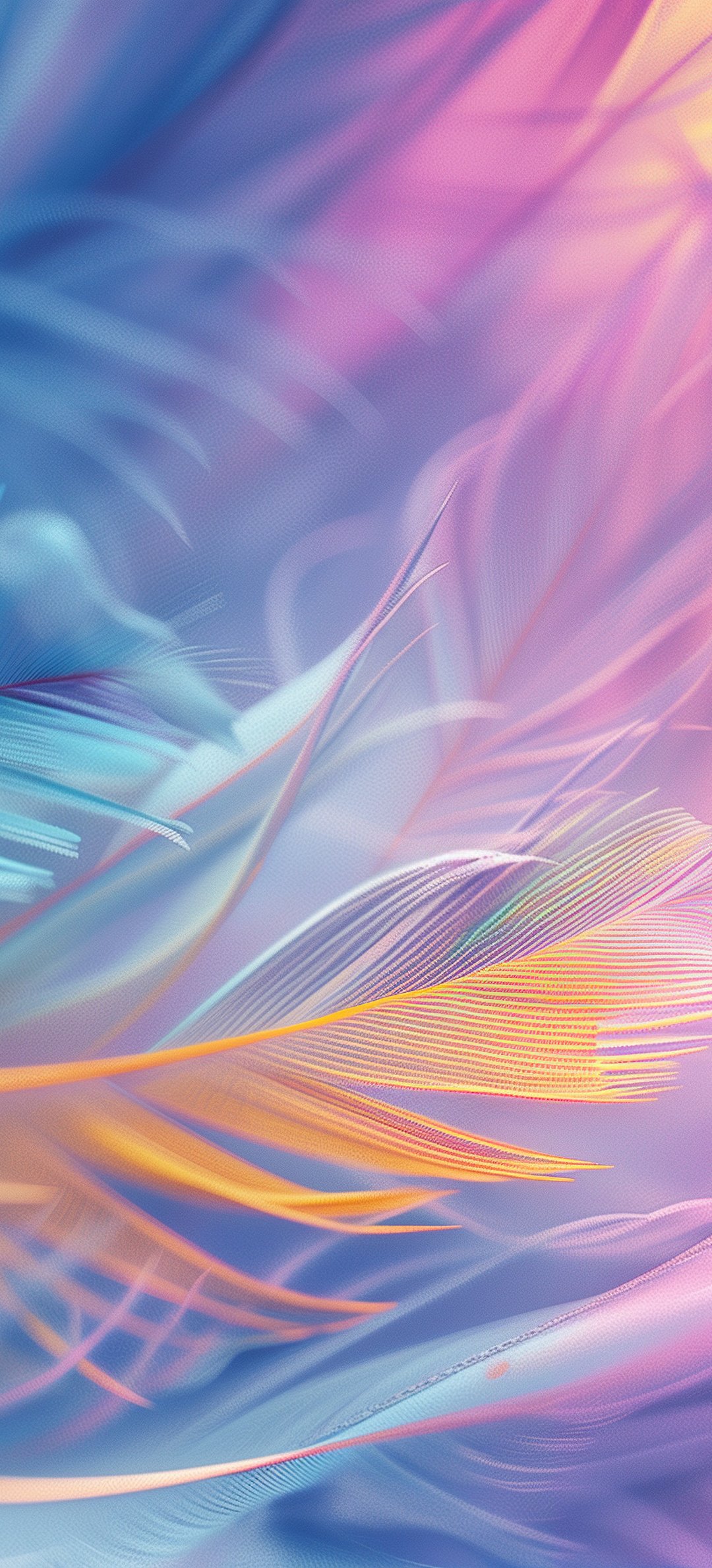 Colorful soft feathers - Wallpapers for Honor/Huawei in 1080x2376 resolution