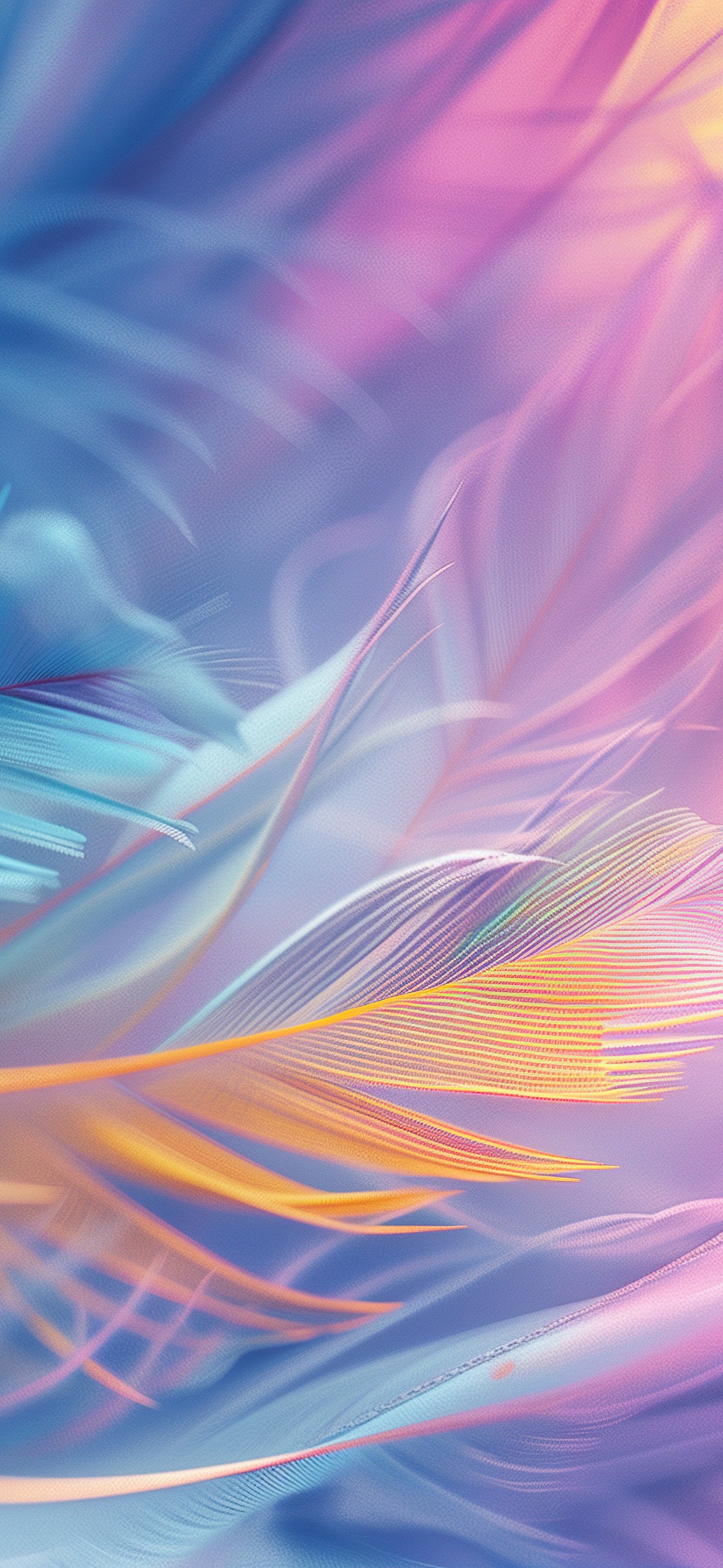 Colorful soft feathers - Wallpapers for Samsung Galaxy S24/S24 Ultra/S25 Ultra/S25+/S26 Ultra in 1440x3120 resolution