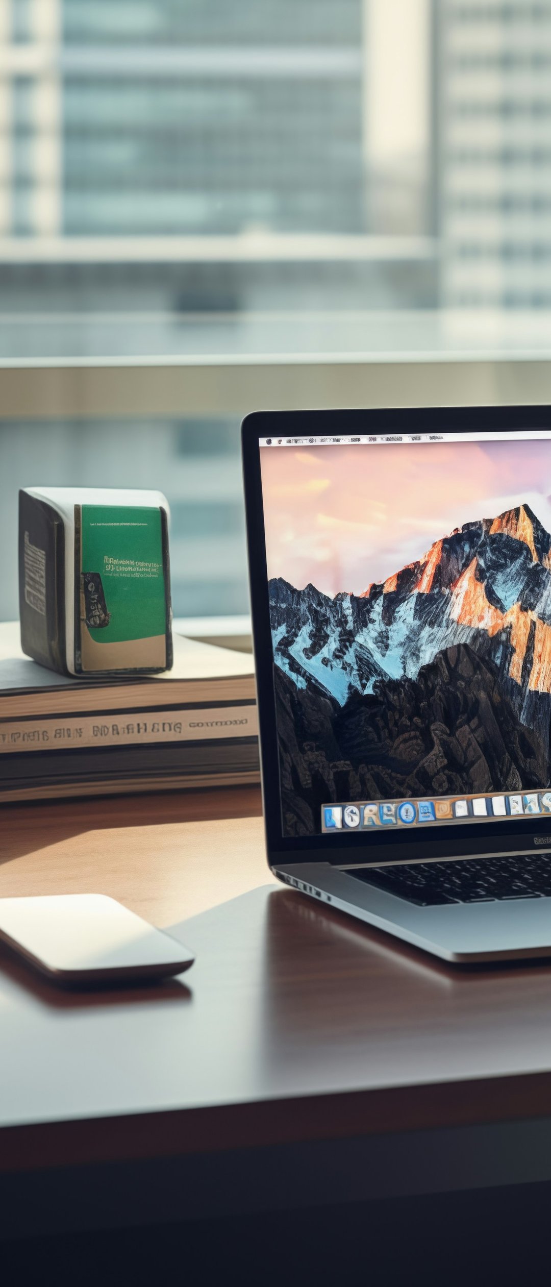 MacBook laptop on work desk with accessories - Wallpapers for Samsung Galaxy Z Flip7, Sony Xperia 5 II/5 III/5 V/10 IV/10 V, Xiaomi Mix Fold 3 in 1080x2520 resolution