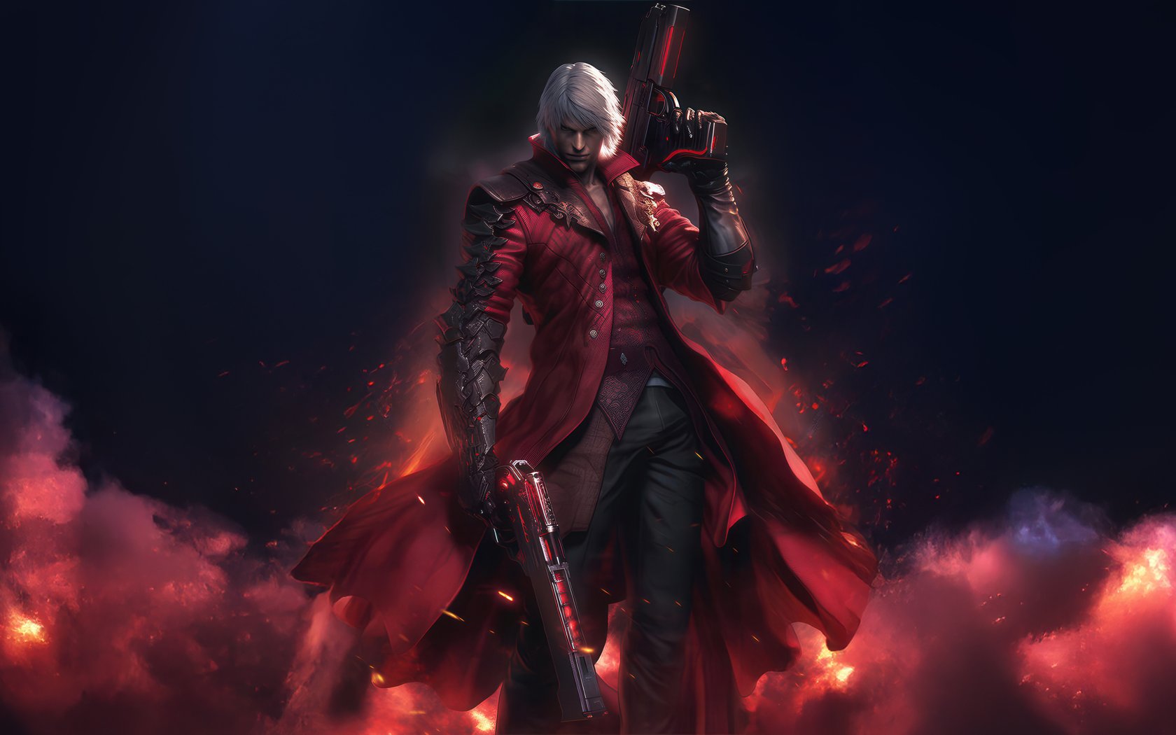 Данте из Devil May Cry 5 с пистолетами - WSXGA+ обои в разрешении 1680x1050