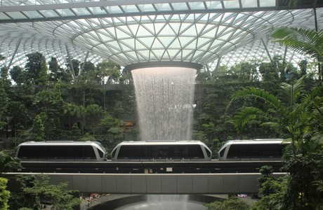 A Stunning Indoor Waterfall in Jewel Changi Airport