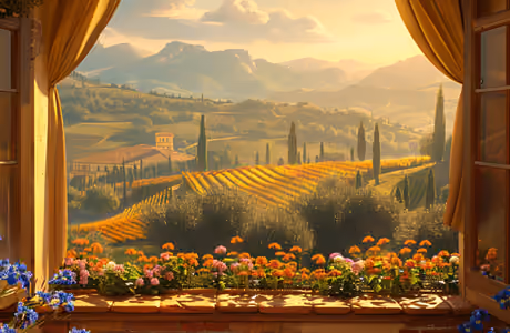 UXGA Tuscan wallpapers (1600x1200): Italy, vineyard, tuscan, cypress