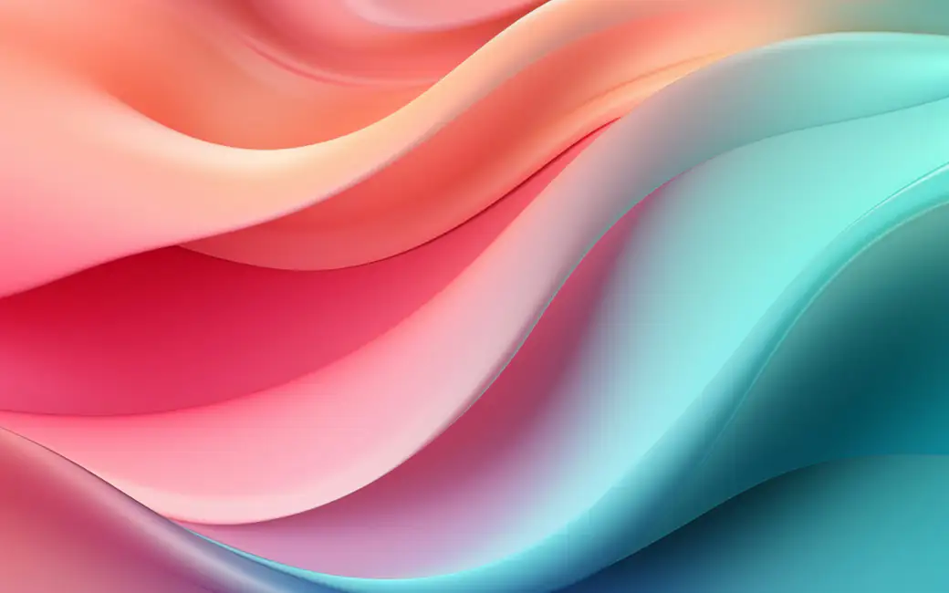 Smooth pink and blue light waves — desktop and phone wallpaper, free download