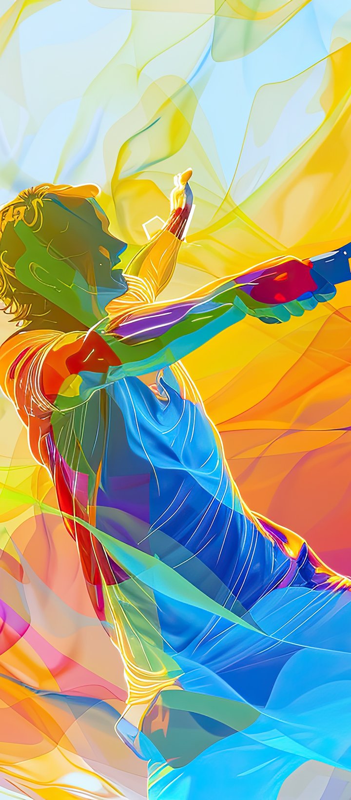 Tennis player serving with racket - Wallpapers for Xiaomi Redmi 14C, POCO C71/C75/M7, Infinix Note 8 in 720x1640 resolution