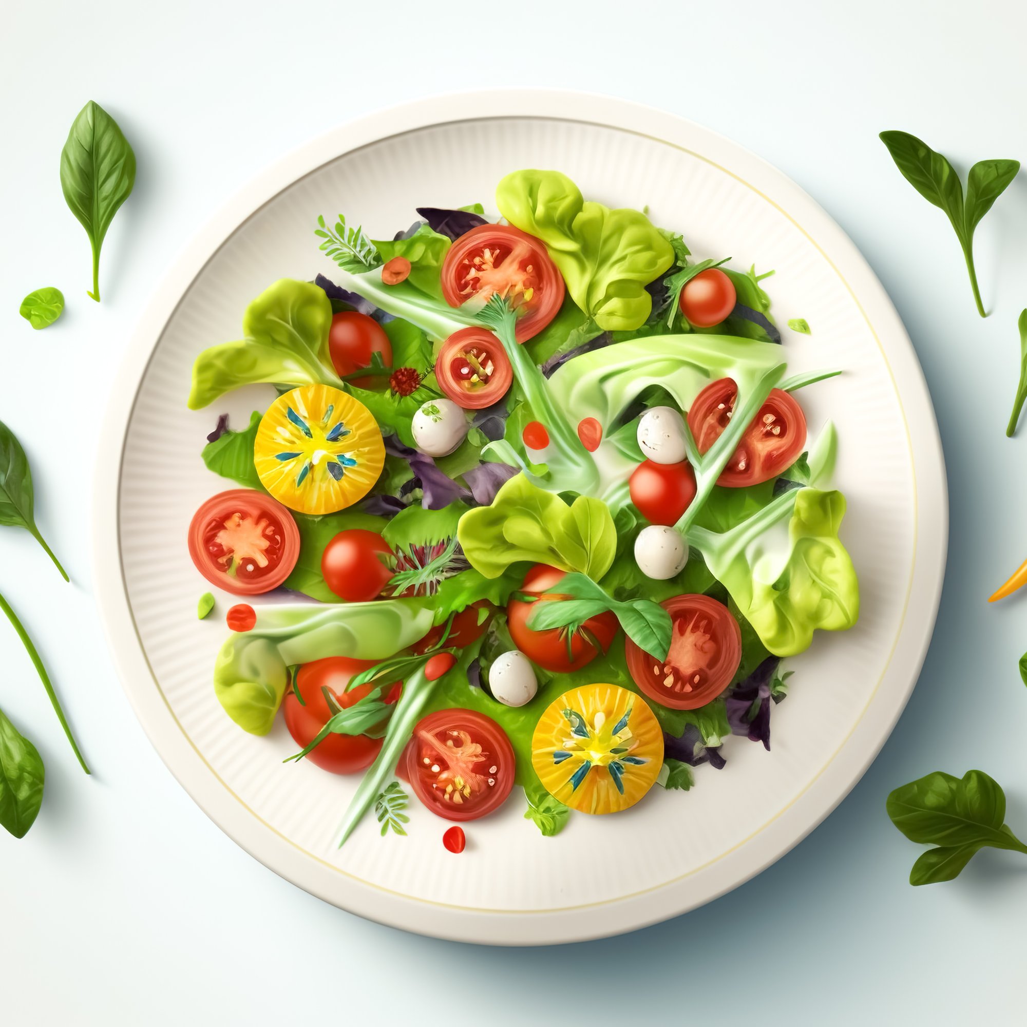 Fresh vibrant vegetable salad - Wallpapers for Samsung/Xiaomi in 2000x2000 resolution
