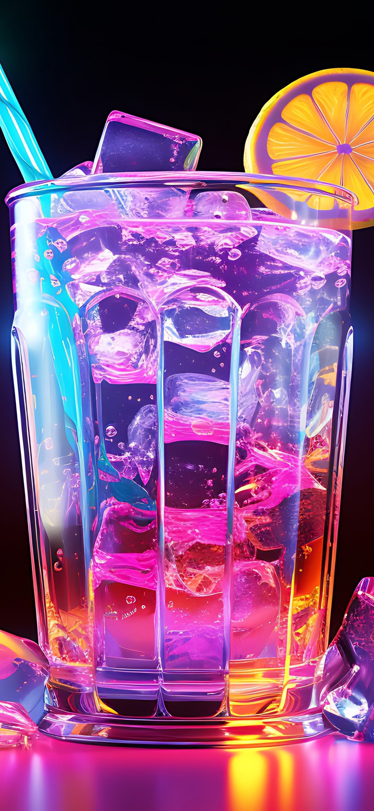 Summer cocktail with ice and lemon - Wallpapers for iPhone 11 Pro Max in 1242x2688 resolution