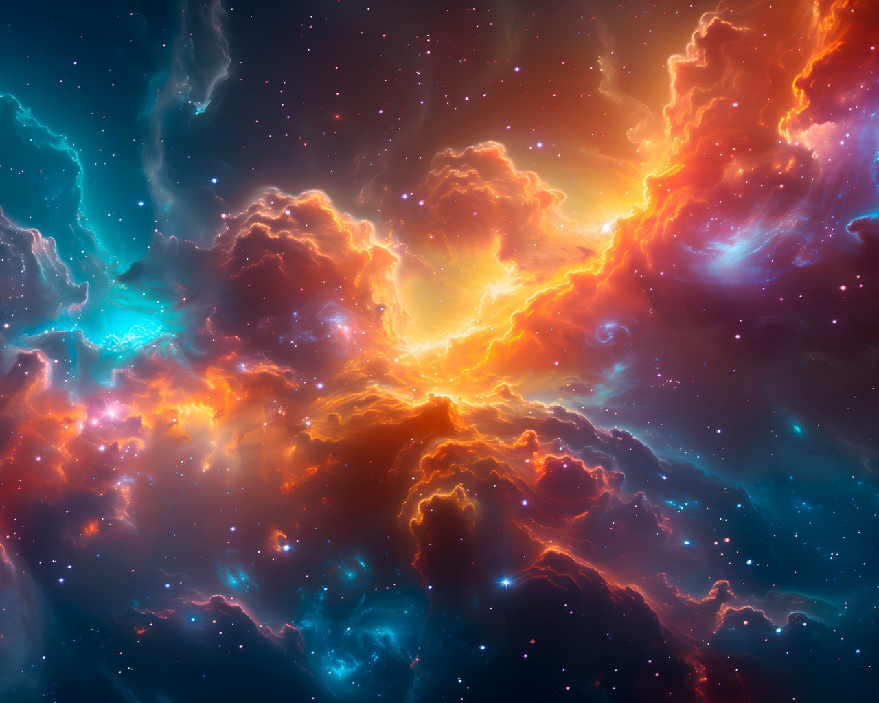 The Orange Cosmic Nebula - SXGA wallpapers in 1280x1024 resolution