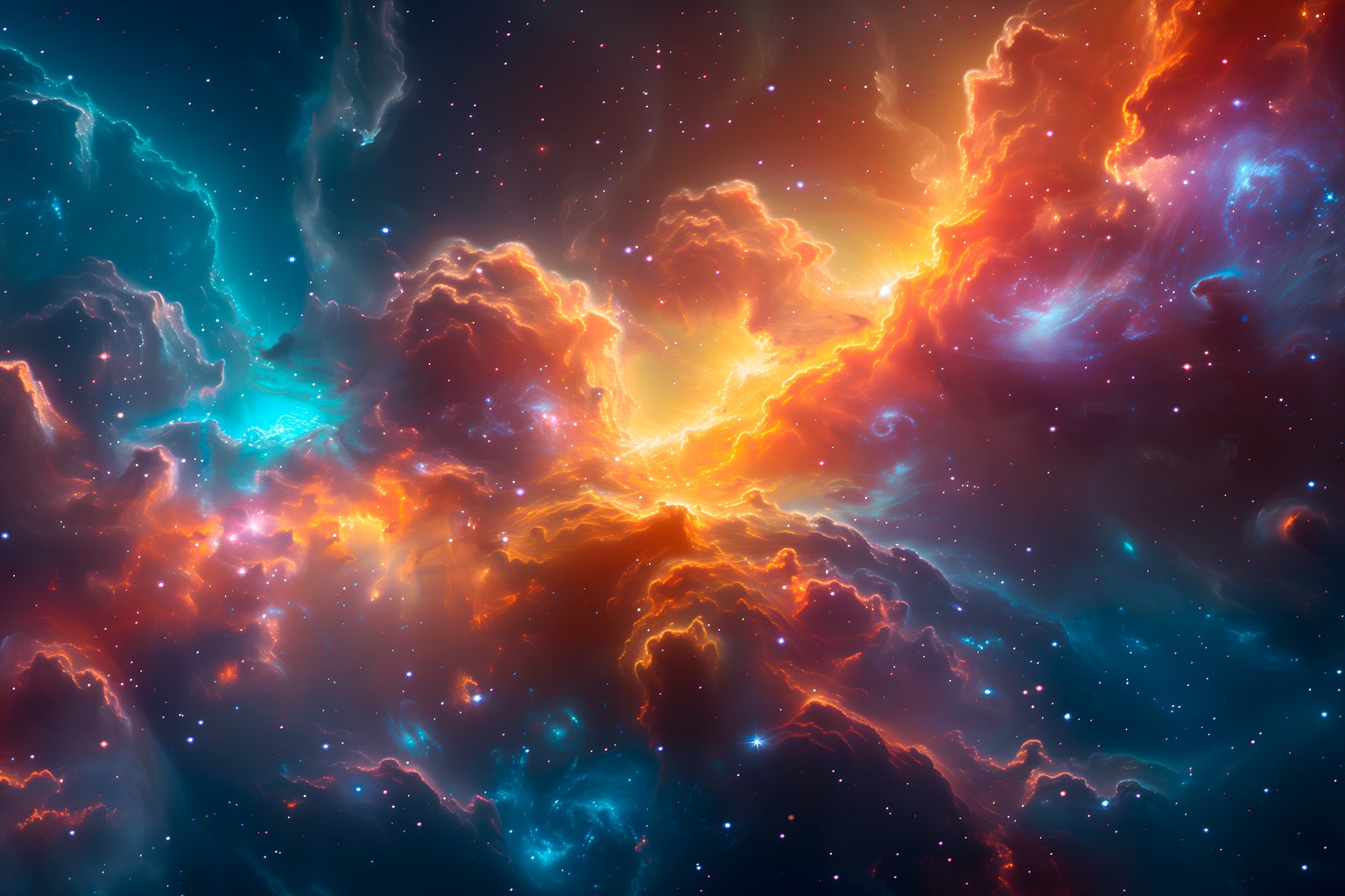 The Orange Cosmic Nebula - Microsoft Surface 12.4″ wallpapers in 1536x1024 resolution
