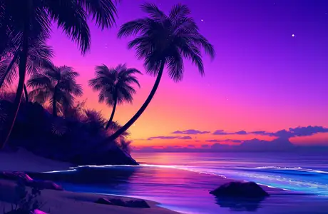 Nature wallpapers: tropics, palms, beach, ocean