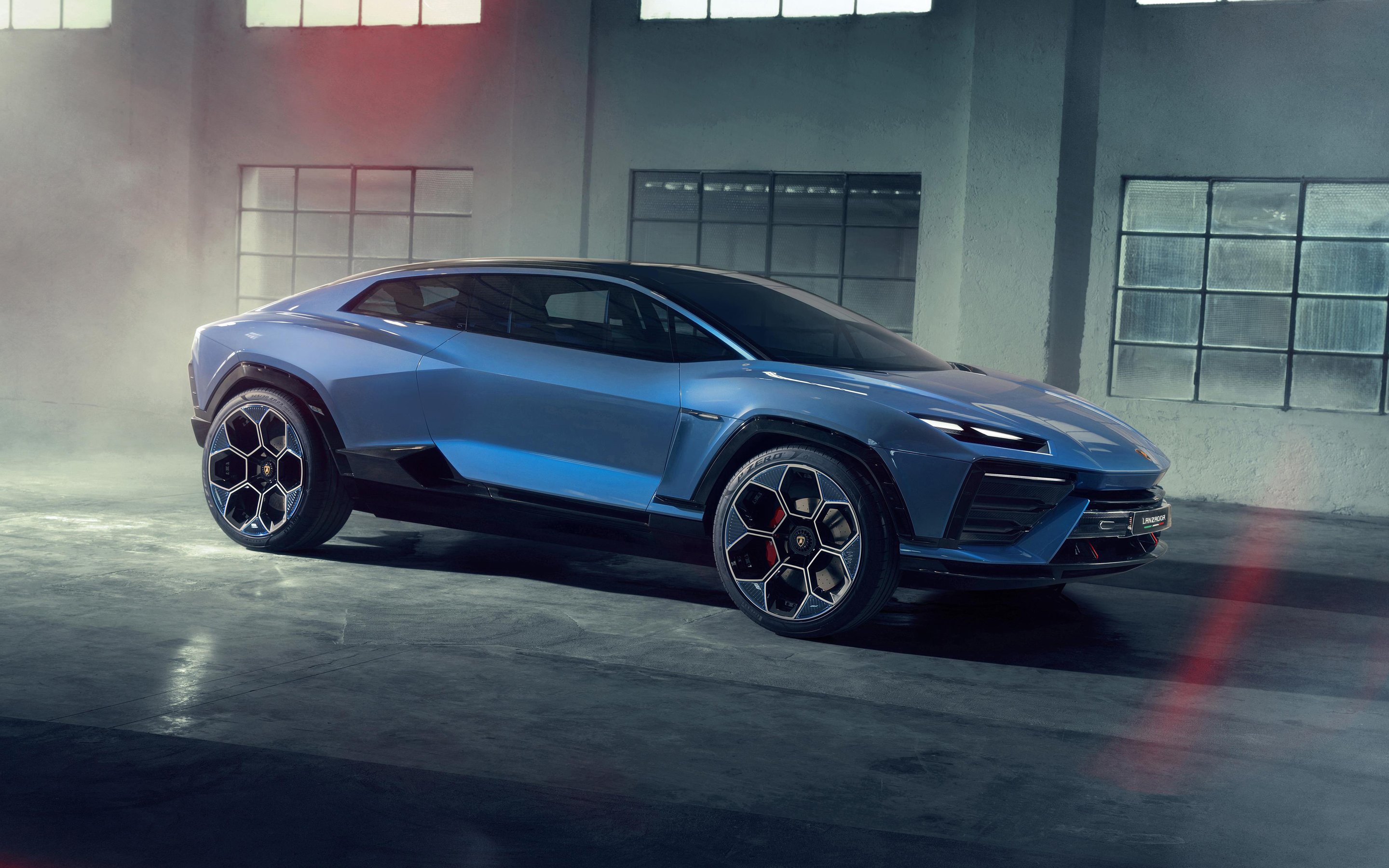 Lamborghini Lanzador EV вид сбоку - Обои для Apple MacBook 15″ в разрешении 2880x1800