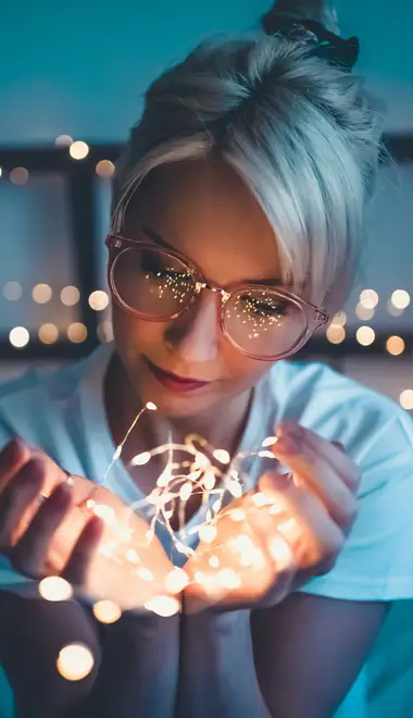 People wallpapers: woman, girl, blonde, stringlight