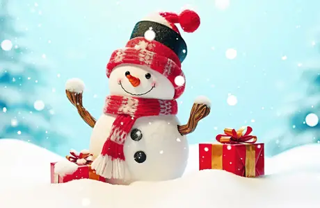 Celebrations wallpapers: snowman, winter, Christmas, gift