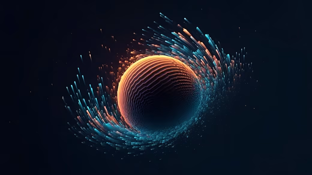 Spinning cosmic sphere in space — desktop and phone wallpaper, free download