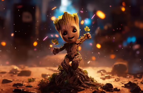 Обои фильмы: Marvel, Грут, комикс, персонаж