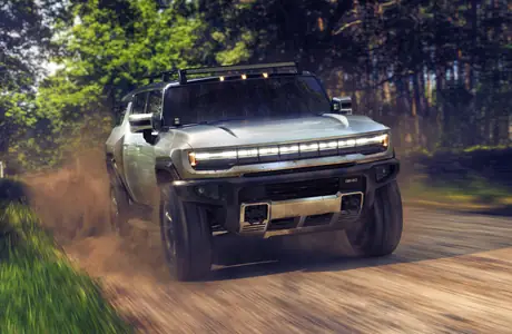 Обои пикап: GMC Hummer EV, электромобиль, пикап, бездорожье