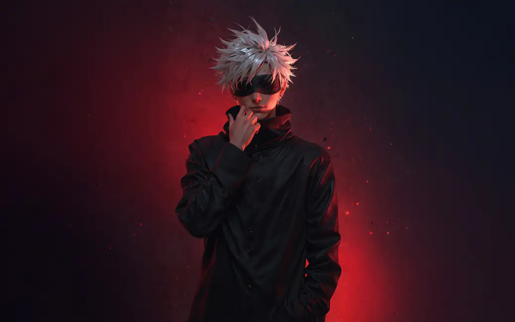 Satoru Gojo with a blindfold — desktop and phone wallpaper, free download