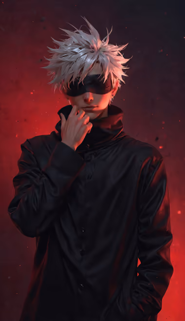 Blindfold Wallpapers for Samsung Galaxy A11/A20e/A20/M11, Xiaomi Redmi 9A/9C, POCO C40 (720x1560): Jujutsu Kaisen, Satoru Gojo, manga, blindfold