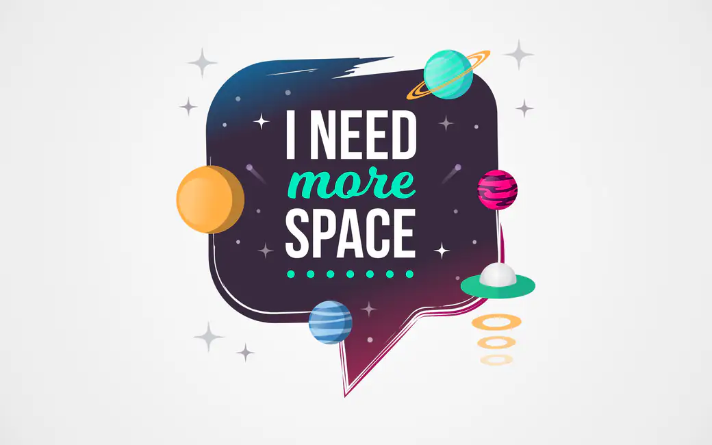 Цитата I need more space — обои на рабочий стол и телефон