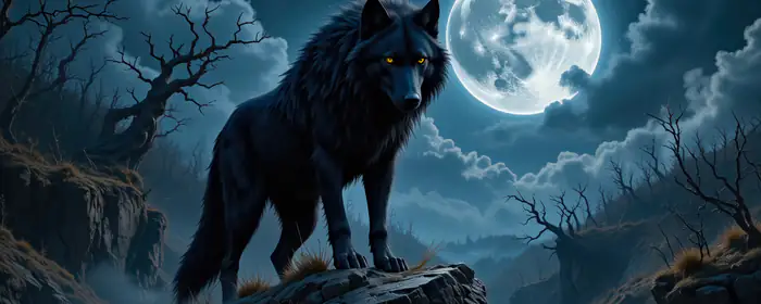 UltraWide 32:9 wallpapers (3840x1080): wolf, moon, rock, forest