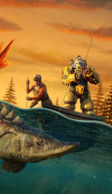 Обои лодка для Samsung/LG (720x1280): Fallout 76, рыбалка, постапокалипсис, лодка