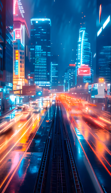 Cities wallpapers: light Trails, highway, traffic, light