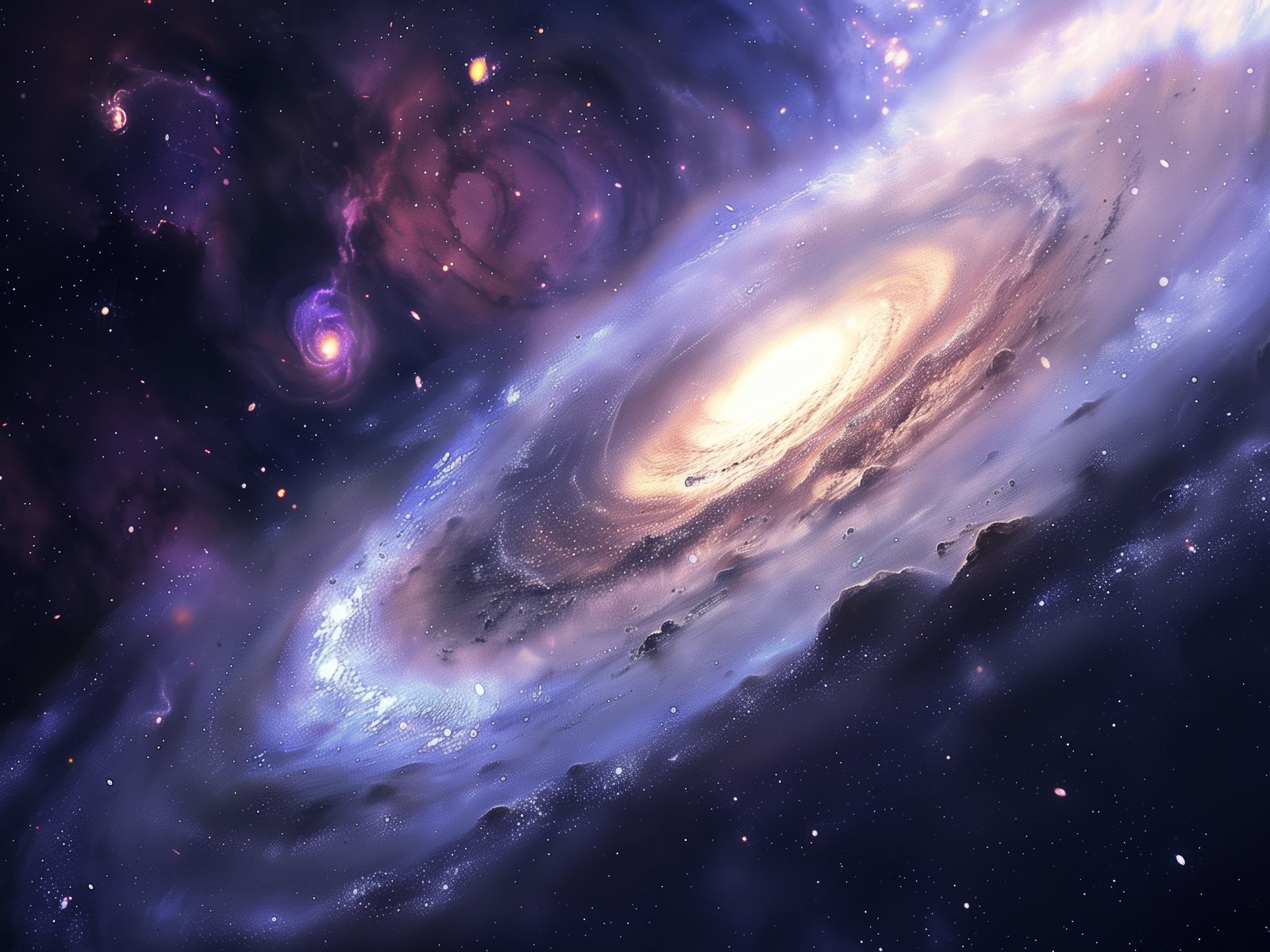 Purple Spiral Galaxy - UXGA wallpapers in 1600x1200 resolution