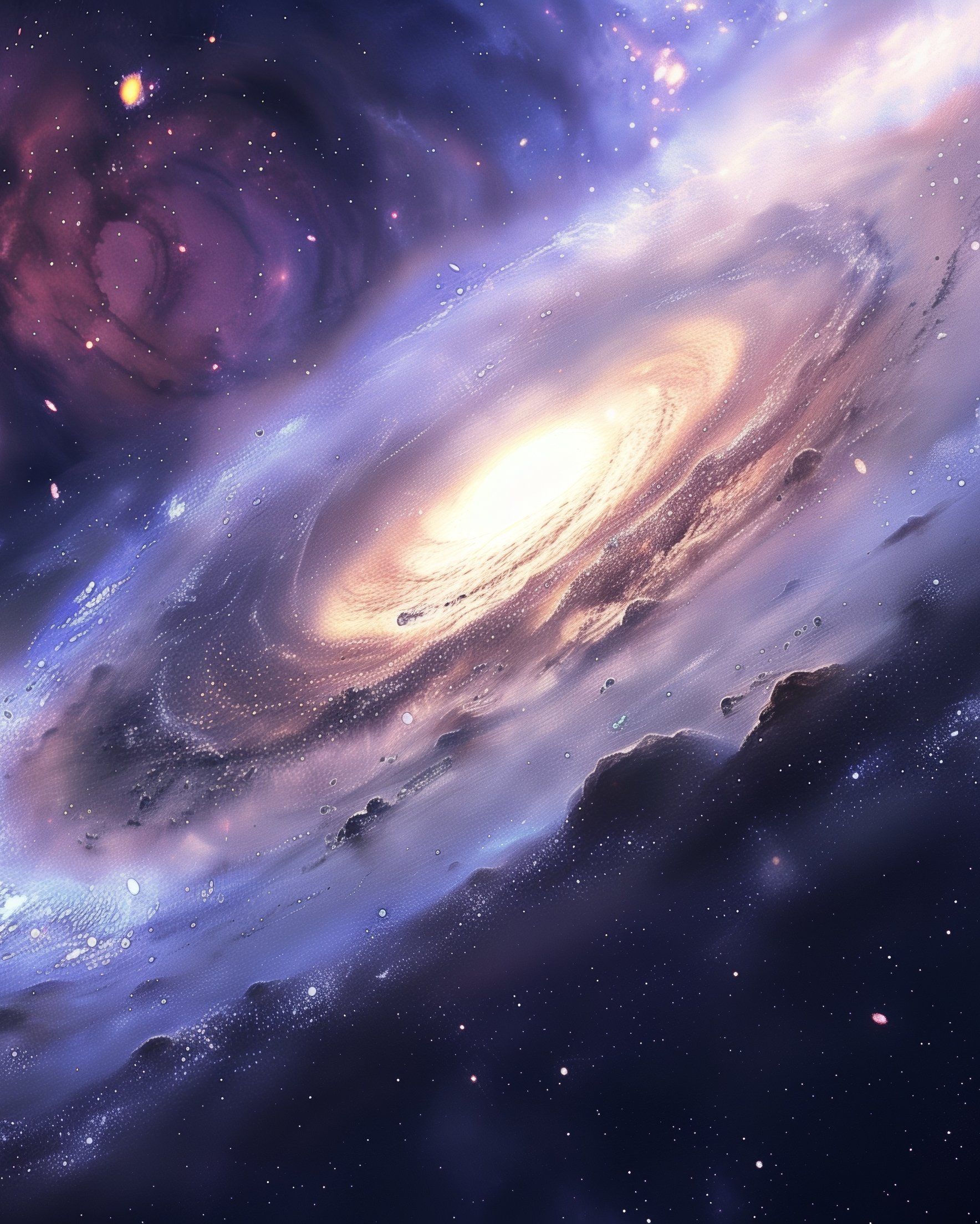 Purple Spiral Galaxy - Wallpapers for Samsung Galaxy Z Fold 2/3 in 1768x2208 resolution
