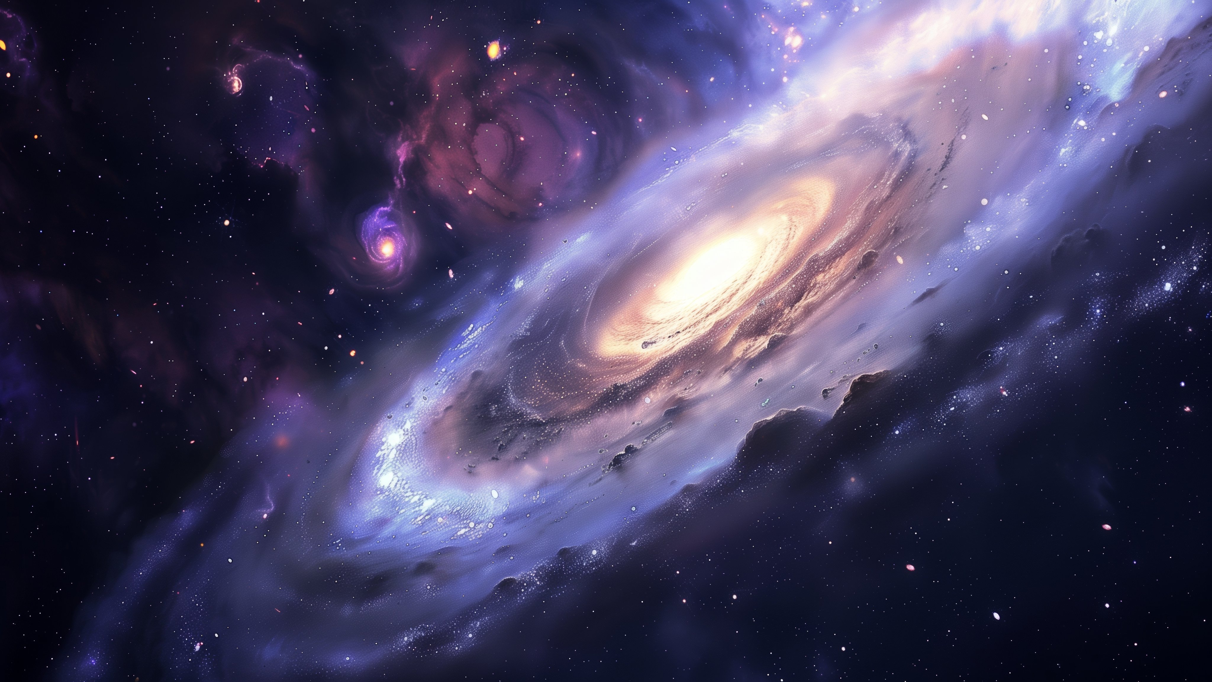 Purple Spiral Galaxy - Wallpapers for Apple iMac 21.5″ in 4096x2304 resolution