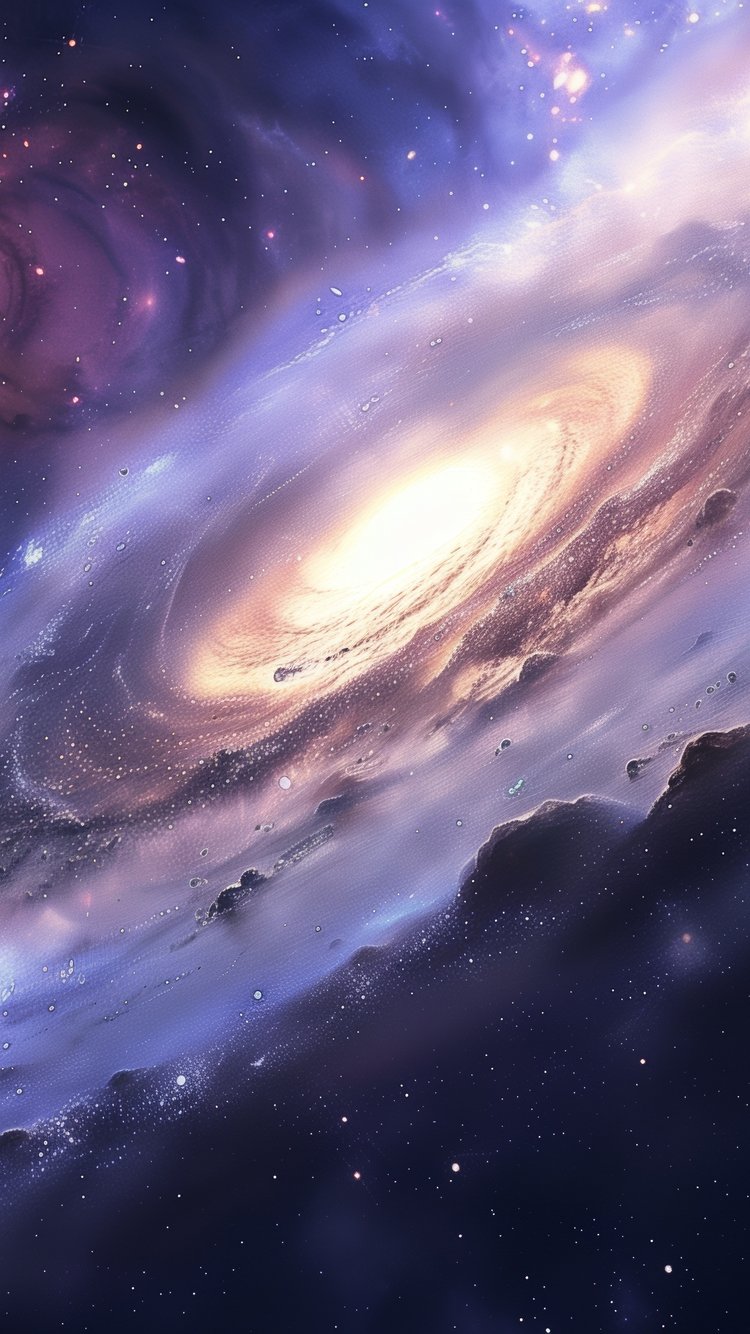 Purple Spiral Galaxy - Wallpapers for iPhone 6/6S/7/8/SE2/SE3 in 750x1334 resolution