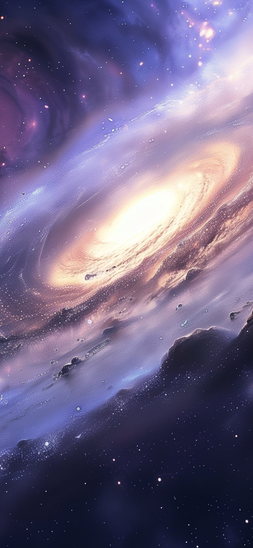 Purple Spiral Galaxy - Wallpapers for iPhone 11/XR in 828x1792 resolution