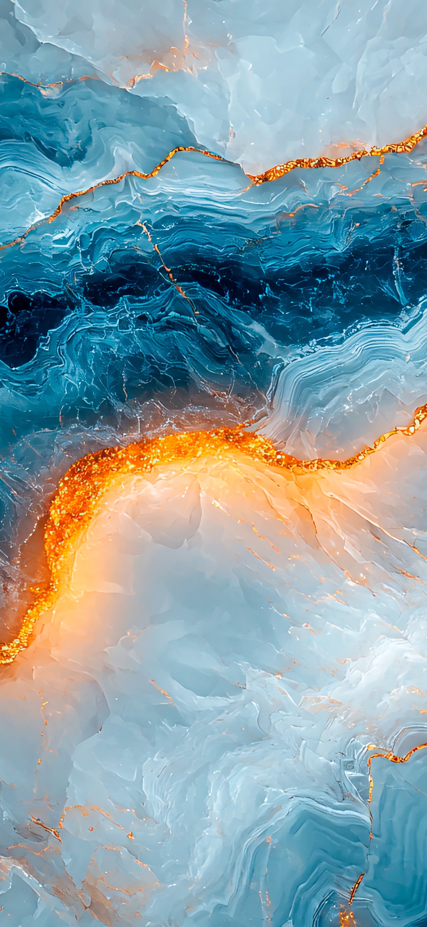 Blue and gold marble - Wallpapers for Samsung Galaxy S24/S24 Ultra/S25 Ultra/S25+/S26 Ultra in 1440x3120 resolution