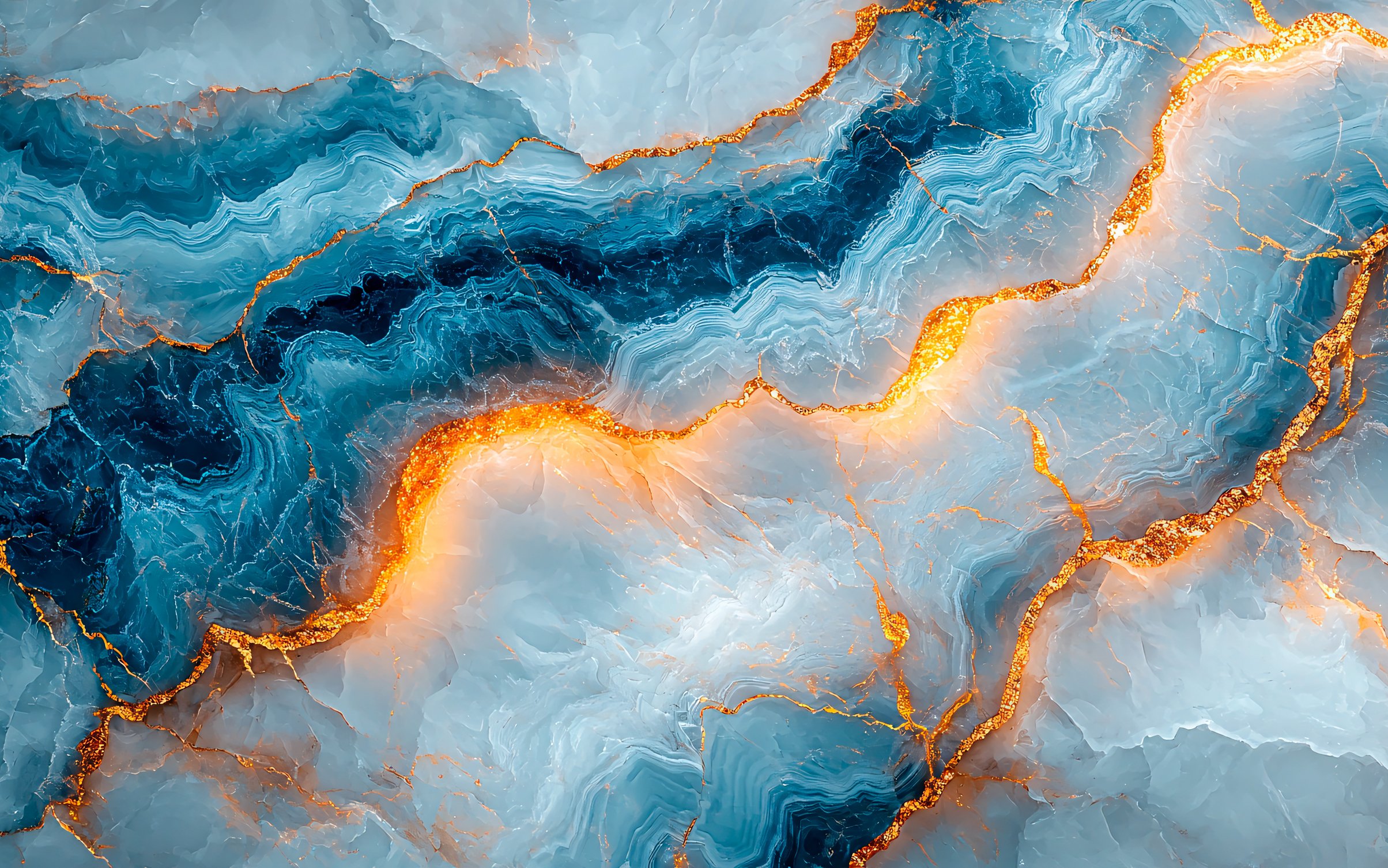Blue and gold marble - Wallpapers for MacBook Neo in 2408x1506 resolution