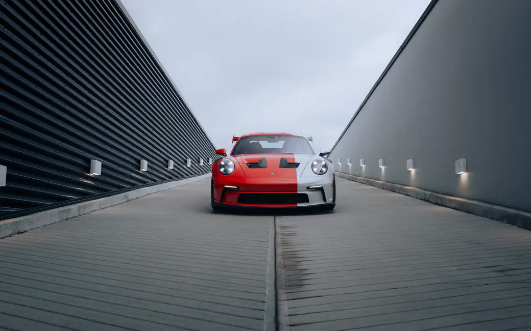 Porsche 911 GT3 RS PECTO front view — desktop and phone wallpaper, free download